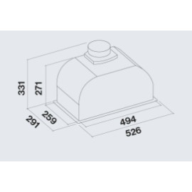 Вытяжка FALMEC GRUPPO INCASSO PLUS 50 IX (CGIW50.E26P2#EUI490F)