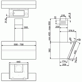 Вытяжка SMEG KCV60BE2