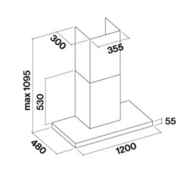 Вытяжка FALMEC Lumina NRS Glass Black 120 CLMN20.00P2#NROI490F