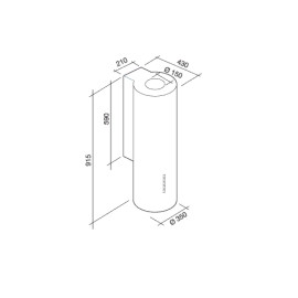Вытяжка FALMEC POLAR WHITE 35 wh
