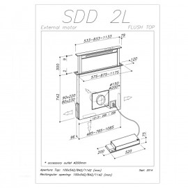 Вытяжка SIRIUS SDD2 L TC EM LED 90