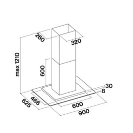 Вытяжка FALMEC KRISTAL ISOLA/ISLAND 600/900
