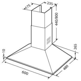 Вытяжка Teka DBB 60 STAINLESS STEEL 40420050
