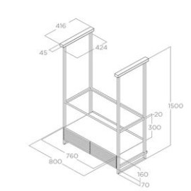 Вытяжка ELICA OPEN SUITE SUPERIOR BL MAT/F/80 (PRF0165965)