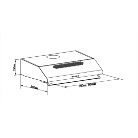 Вытяжка под шкаф LEX SIMPLE 600 INOX