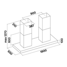 Вытяжка FALMEC HORIZON ISOLA 180 IX (2x800) CHZI80.00P2#ZZZI490F