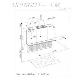 Встраиваемая вытяжка Sirius UPRIGHTB