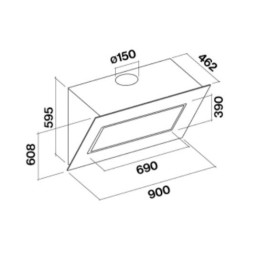 Вытяжка FALMEC Quasar Top Fasteel 90 CQPN90.E10P2#ZZZX491F
