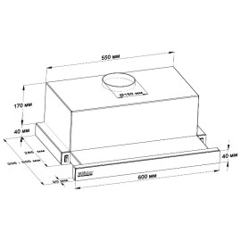 Вытяжка BACKER TH60L-2F70-WG