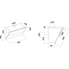 Вытяжка FALMEC VERSO 55 GRAY CVXN55.E0P2#ZZZA491F