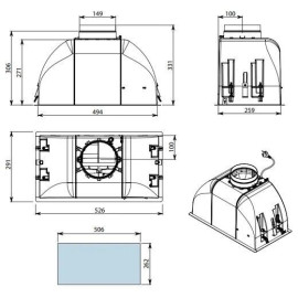 Вытяжка FALMEC GRUPPO INCASSO VISION 50 (CGIW50.E16P9#ZZZI491F)