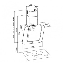 Вытяжка SIRIUS SLTC103 SQUARES black/copper