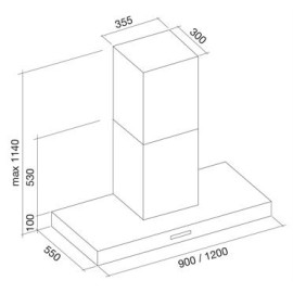 Вытяжка FALMEC HORIZON 90 IX (800) CHZN90.00P2#ZZZI490F