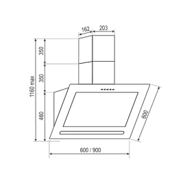 Вытяжка RAINFORD RCH-3937 Black glass