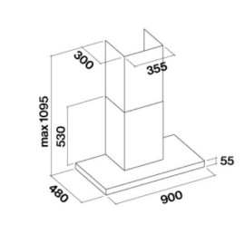 Вытяжка FALMEC Lumina NRS Glass White 90 CLMN90.00P2#BCOI490F