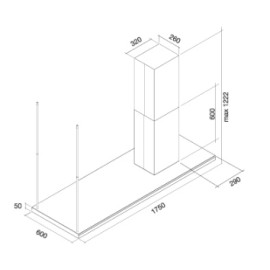 Вытяжка FALMEC LUMEN ISOLA STEEL 175 DX (CLUI75.E0P2#NEUI490F)