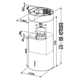 Вытяжка Faber Cylindra Isola EVO Plus WH Gloss A37 белый
