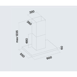 Вытяжка FALMEC PLANE ISOLA BLACK NRS 90 PLUS (CPLI90.E24P2#EUN490F)