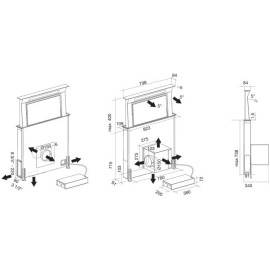 Вытяжка FALMEC DownDraft Glass Black 90 CDDW90.E1P2#ZZZN400F