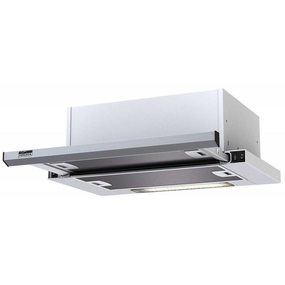 Вытяжка KRONASTEEL KAMILLA slim 500 inox (белый/нерж)