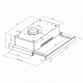 Вытяжка MEFERI SLIDEBOX60BK GLASS LIGHT