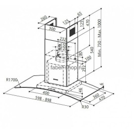Вытяжка FABER RAY SRM LED X/V A90