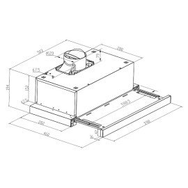 Вытяжка MEFERI SLIDEBOX60BK GLASS ULTRA