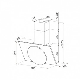Вытяжка MAUNFELD TOWER L (TOUCH) 60 черный/черное стекло