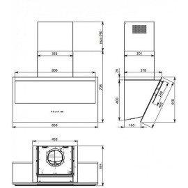 Вытяжка Falmec VERSO NRS 85 WHITE