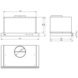 Вытяжка AKPO WK-7 Light touch glass twin II 60 белое стекло/нержавейка