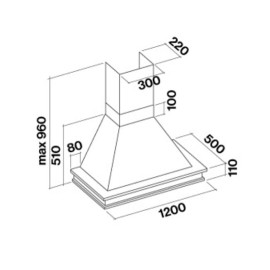 Вытяжка FALMEC TEMPO ANTICO 120 toulipier grezzo (600)S CTAN20.00#TOUT461F