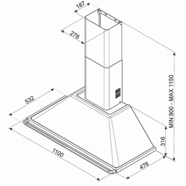 Вытяжка SMEG KT110BLE