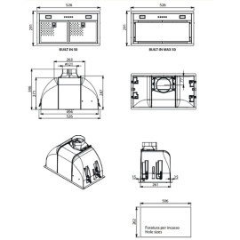 Вытяжка FALMEC GRUPPO INCASSO BUILT-IN 50 MAX EVO (CBIN50.E1#ZZZ3460F)