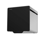 Вытяжка MAUNFELD BOX QUADRO 38 нержавейка/чёрное стекло