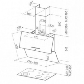 Вытяжка FABER 110.0255.527 mirror bk brs x/v a90 logic