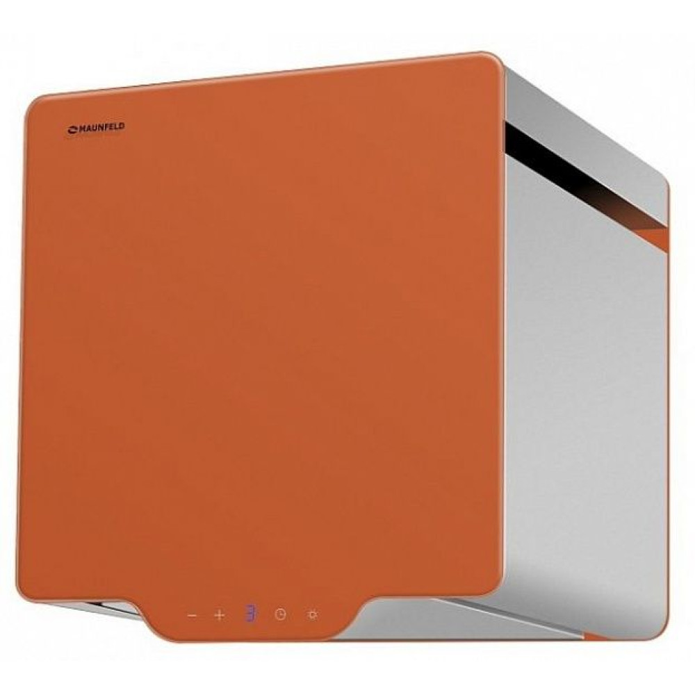 Вытяжка MAUNFELD BOX QUADRO 38 нержавейка/ оранжевое стекло