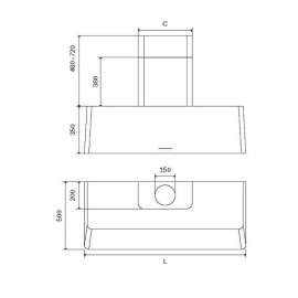 Вытяжка ILVE AG150/SS