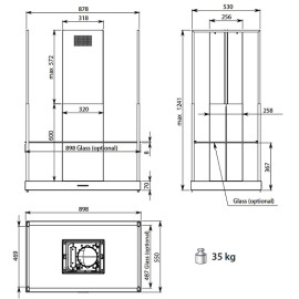 Вытяжка FALMEC EUROPA ISOLA 90 (CEUI90.E10P2#ZZZI491F)