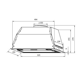 Вытяжка HOLBERG Bin 600BL