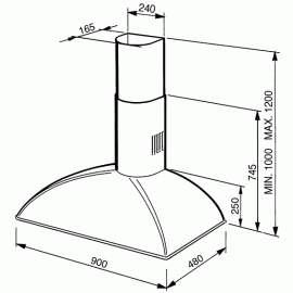 Вытяжка SMEG KSE89P9