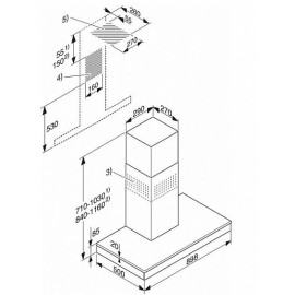 Каминная вытяжка Miele DA 6698 W BRWS