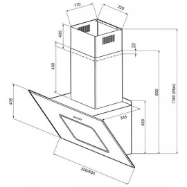 Вытяжка KRONA Kirsa PB 600 WH