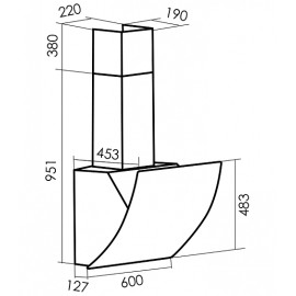 Вытяжка MBS FREESIA 160 GLASS BLACK