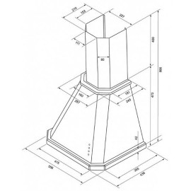 Кухонная вытяжка KRONASTEEL NEYA PB 600 structural ivory