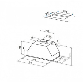 Вытяжка BEST QUADRA A70 XS (P791 XS 70) (07336009A)