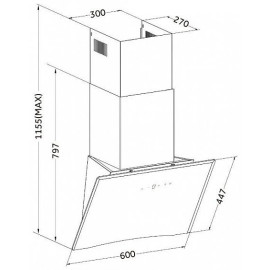 Каминная вытяжка GERMES Aura 60 (черная)