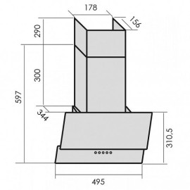Вытяжка MBS MERYTA 150 GLASS WHITE