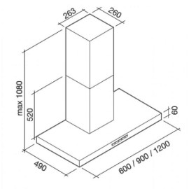 Вытяжка FALMEC Plane Steel 90 CPLN90.E0P1#491F