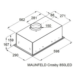 Вытяжка MAUNFELD Crosby 850LED нержавеющая сталь