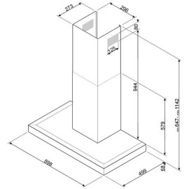 Каминная вытяжка SMEG KS 9500 BLE